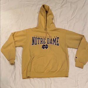 Gold Notre Dame CHAMPION hoodie!!